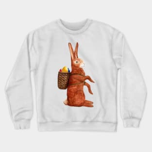 Easter bunny, retro without background Crewneck Sweatshirt